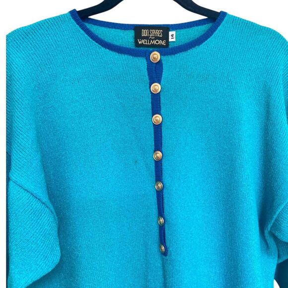 Vintage Don Sayres For Wellmore crew neck knit sweater size 14 - Picture 3 of 8